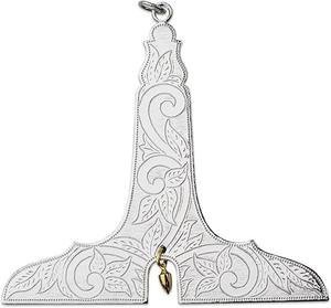 Ensemble de Regalia Maçonniques pour Officier de Loge, comprenant Tablier de Garde Supérieur de Loge Bleue, Collier de Loge et Gants, 14 x 16 - Product Image 3