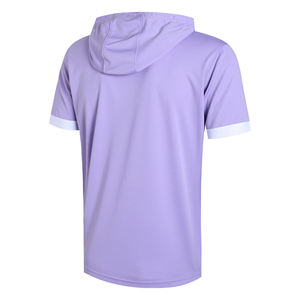 Camiseta Deportiva con Capucha de Manga Corta para Hombre, Transpirable, para Entrenamiento, Estilo Pullover, Atlética, Básica, Mezcla de Algodón - Product Image 2