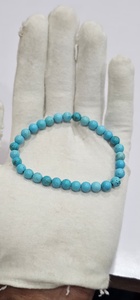Bracelet extensible unisexe classique en perles de turquoise naturelle Ha Gems de 8 mm, pour la richesse et l'abondance, cadeau idéal - Product Image 3