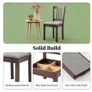 Set di 2 Sedie da Pranzo Grigie per Cucina e Soggiorno - Product Image 3