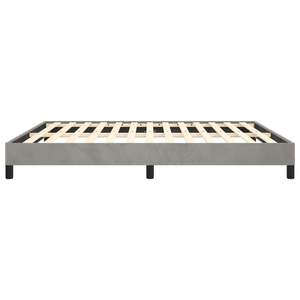 Base de Cama King Tapizada en Terciopelo Gris Claro, Madera Sintética con Contrachapado, Diseño de Cama Duradero y Elegante - Product Image 6