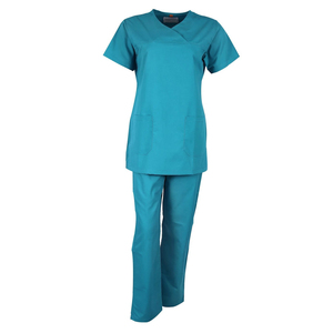 Nouvel ensemble d'uniformes médicaux pour infirmières : Blouse zippée et pantalon de jogging extensible – Vente en gros de tenues médicales tendance - Product Image 5
