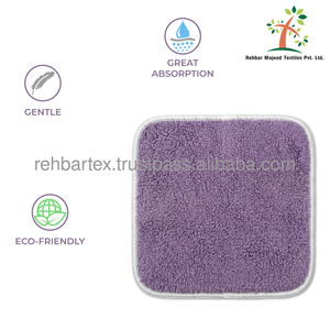 Lingettes en tissu 100% coton, extra douces, durables, absorbantes, plusieurs couleurs et taille personnalisée, utilisation polyvalente - Product Image 3