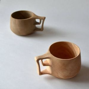 Taza de Madera de Diseño Nórdico Hecha a Mano con Asa, Taza Reutilizable Ecológica para Uso Doméstico - Product Image 4