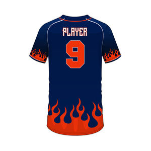 ชุดเบสบอลแบบสั่งทำพิเศษสำหรับผู้ชาย เสื้อเจอร์ซีย์และกางเกงโพลีเอสเตอร์ระบายอากาศได้ดี ชุดกีฬาทีมแบบกำหนดเอง น้ำหนักเบา - Product Image 2