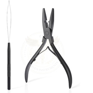 Hair Extensions Tools Kit - Stainless Steel Pliers for Hair Apply & Remove Micro Ring Loop and Loop <b>Needle</b> <b>Threader</b> Tool - Product Image 5