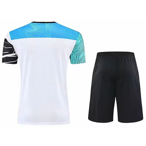เสื้อกอล์ฟผู้ชายคุณภาพสูงผ้าฝ้ายผสมโพลีเอสเตอร์พร้อมกางเกงขาสั้น ชุดเทนนิสสองชิ้น ขายส่งแบบใหม่ - Product Image 2