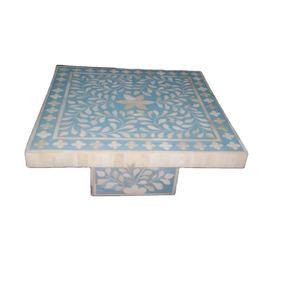 Support de gâteau en incrustation d'os fait main bleu clair écologique non toxique pour les festivals et les occasions spéciales - Product Image 1