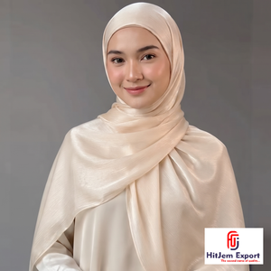 Pañuelo de Seda HitJem para Exportación, Cuadrado, Estilo Zimmy Choo, Hijab, Color Sólido, para Uso Formal, Cuatro Estaciones, Agradable al Tacto - Product Image 1