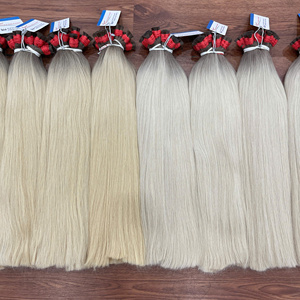 2026 Large Stock Color Human Hair Extensions Soft Silky Smooth Straight <b>Russian</b> Hair Bulk Virgin Human Hair Direct Factory Price - Product Image 2