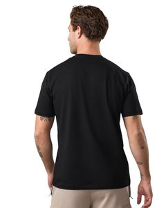 Mens Black Graphic Print T Shirt Casual Short Sleeve Cotton Tee Crew Neck Summer Streetwear Fashion Comfortable Daily Wear - Product Image 3