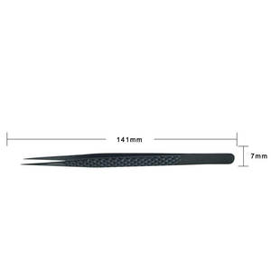 Professional Eyelash Tweezers Eyelash Tweezers Stainless Steel Tip Eyelash <b>Extension</b> Lash Tool - Product Image 4