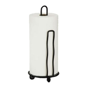Standing Metal Tissue <b>Paper</b> Holder Black Vintage Scroll Design Free Standing <b>Kitchen</b> Decor Countertop <b>Paper</b> Towel Holder - Product Image 4