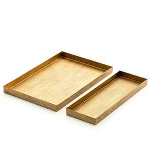 Achetez un plateau de service en bois artisanal écologique de forme rectangulaire au design classique pour une utilisation au bar et au jardin, résistant au lave-vaisselle et durable - Product Image 6