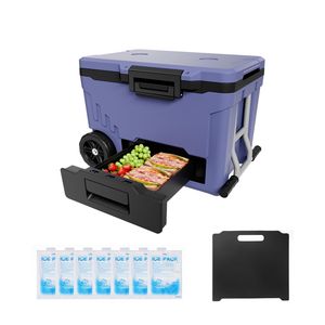 Glacière rigide portable à roulettes 45QT, étanche, garde les aliments au frais pendant 48 heures - Product Image 1