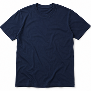 Camiseta de punto para hombre 100% algodón, cuello redondo, manga corta, ajuste holgado, diseño liso, color sólido, estampado por sublimación, informal - Product Image 5
