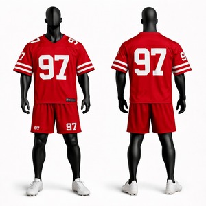 Custom American <b>Football</b> Jersey and Shorts Set Breathable Sports Wear American <b>Football</b> Jersey and Shorts Set for Unisex - Product Image 1