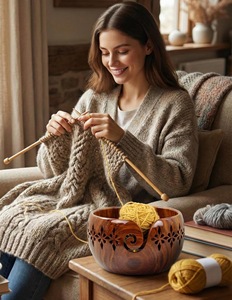 Wooden <b>Yarn</b> Bowls High Quality - Product Image 1