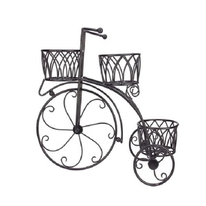 Best Selling Trendy Mini Iron Powder Coated <b>Cycle</b> Planters Stylish Hanging Flower Pots for Home Elevate Garden Balcony - Product Image 1