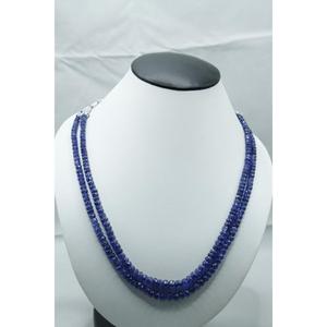 Chaîne de perles de tanzanite facettées bleues à 2 rangs pour la fabrication de colliers TATIWALAS GEMS JEWELLERY BS 3 avec évaluation tierce - Product Image 2