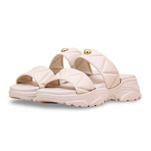 Pantoufles de sport crème décontractées CL9253 Confortable Slip-on Design - Product Image 3