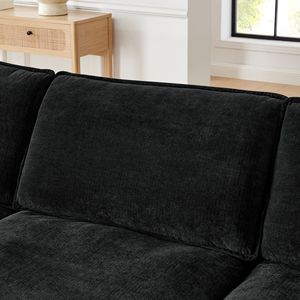 Divano Sezionale Moderno a L Convertibile a 4 Posti con Pouf Contenitore e Portasciugamani per Soggiorno - Product Image 5