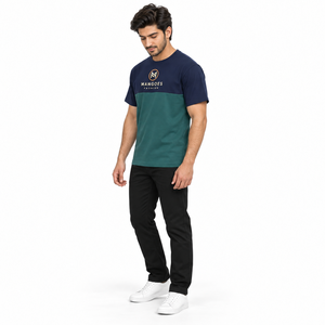 T-shirt décontracté pour homme 100 % coton, coupe ample, respirant, séchage rapide, anti-plis, écologique, 220g, manches courtes, col rond, couleur unie - Product Image 1