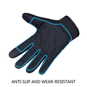 ถุงมือปั่นจักรยานกันลมกันลื่นระบายอากาศได้ดีสำหรับฤดูหนาวราคาประหยัดแบบครึ่งนิ้วสำหรับเล่นกีฬากลางแจ้งและใช้งานหน้าจอสัมผัส - Product Image 6