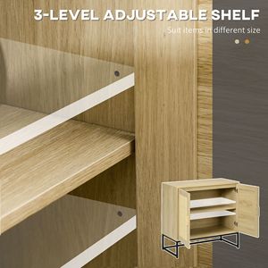 Handmade <b>Sideboard</b> Buffet Cabinet Adjustable Shelf Rattan Doors Metal Base for Living Room Bedroom Kitchen Villa Application - Product Image 5