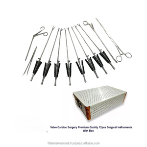 Juego de Instrumentos de Cirugía Cardíaca de Válvulas Manuales FIDA International de Alta Calidad, 12 Piezas, Acero Inoxidable Reutilizable, Certificado CE - Product Image 5