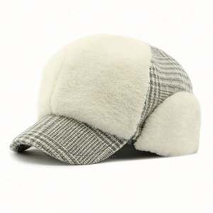 Gorro de Béisbol Nuevo de Otoño Invierno para Mujer, con Orejeras Acolchadas, Gorro Cálido de Felpa - Product Image 2