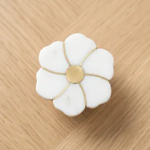 Luxury Flower <b>Marble</b> <b>Coasters</b> Set Handmade Natural Stone Cup <b>Coasters</b> Waterproof Heat Resistant for Home Office and Kitchen - Product Image 2