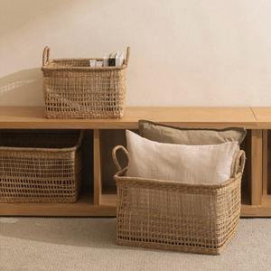 Cesta rectangular de mimbre marino con tejido cuadrado abierto, cesta de almacenamiento hecha a mano, venta al por mayor, ecológica, hecha en Vietnam - Product Image 4