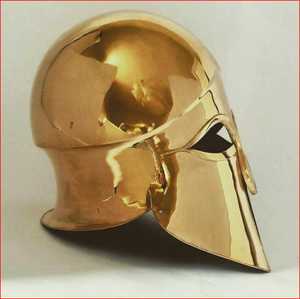 Casque de guerrier grec, casque corinthien médiéval, casque de chevalier plaqué laiton - Product Image 2