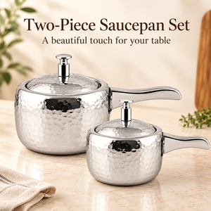 Casserole à pression en acier inoxydable avec finition martelée, couvercle et longue poignée pour la maison, la cuisine et l'hôtel - Product Image 4
