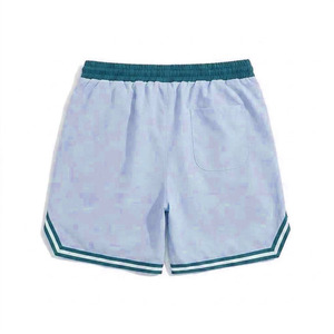 Short de basketball respirant à impression personnalisée, 100 % polyester mesh, idéal pour la course, vente chaude, entièrement imprimé - Product Image 1