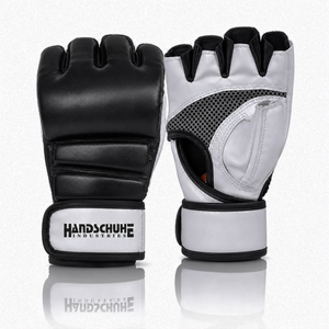Guantes de MMA de Medio Dedo con Logotipo Personalizado de Alta Calidad, de Cuero Transpirable, Resistentes al Viento, con Correa de Muñeca Ajustable, Unisex, para Entrenamiento de Boxeo - Product Image 1