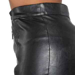 กระโปรงหนังผู้หญิงแบบใหม่ สไตล์สตรีทแฟชั่น ดีไซน์ใหม่ ปรับแต่งได้ ปิดด้วยกระดุม พร้อมซิปหลายจุด - Product Image 5
