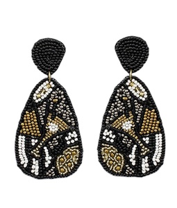 Mignon fait à la main perle de rocaille broderie étoile balancent goutte boucle d'oreille avec Premium nouveau Design et élégant bijoux touche pour fille - Product Image 4