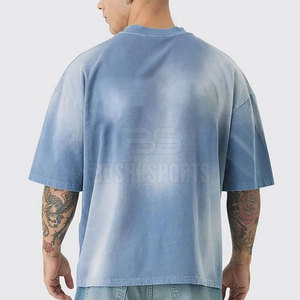 T-shirt effet soleil délavé, nouveau style, haute qualité, matière douce et couleur délavée. - Product Image 2