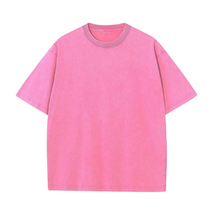T-shirts personnalisables pour hommes, effet délavé, nouvelle mode, 100% coton tricoté, col rond, streetwear, grandes tailles, logo graphique, soie unie - Product Image 5