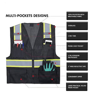 Chaleco de Seguridad Transpirable con Certificación CE de Grado Industrial, Ropa Reflectante de Alta Visibilidad, Ajuste Cómodo para Trabajos en Carretera y Almacenes - Product Image 4