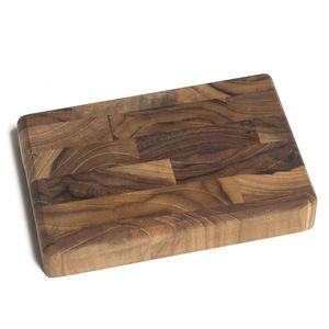 Planche à découper élégante en teck à grain traversant avec poignées découpées, pour la cuisine, disponible en gros pour l'exportation - Product Image 1