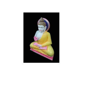 Statue de Bouddha Sakyamuni en céramique moderne, décoration d'entrée de salon, sculpture religieuse bouddhiste en pierre naturelle pour jardin - Product Image 3