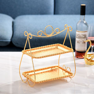 Gold Iron Geometric Dessert Table Plinth Square Round <b>Cake</b> <b>Stand</b> Pedestal Wedding Catering Buffet Riser Rack - Product Image 3