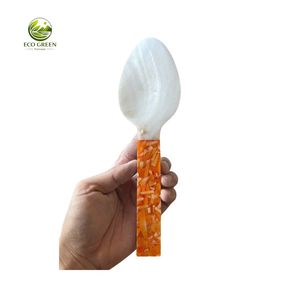 Custom Mother of Pearl Spoon Fork Set Natural Shell Cutlery for Wedding Gift Kitchen Accessories - Product Image 5