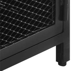 ตู้ข้างเตียงไม้มะม่วงสีดำด้าน พร้อมโต๊ะข้างเตียงเหล็กเคลือบสีฝุ่น ประเภทสินค้า - Product Image 5