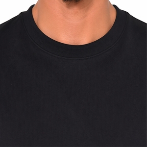 Ensemble t-shirt et short noirs pour homme, tenue décontractée en deux pièces pour l'été, vêtements de sport confortables, tissu léger et confortable - Product Image 4