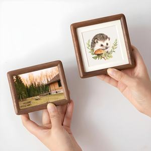Wooden Square Photo <b>Frame</b> Handmade Rustic Design Modern Wooden <b>Picture</b> <b>Frame</b> Tabletop Display Home Decor - Product Image 1