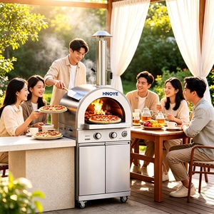 Horno <span class=keywords><strong>de</strong></span> Pizza a Gas Independiente <span class=keywords><strong>de</strong></span> Acero Inoxidable 304 con Parrilla para BBQ <span class=keywords><strong>y</strong></span> Quemador Lateral - Product Image 5